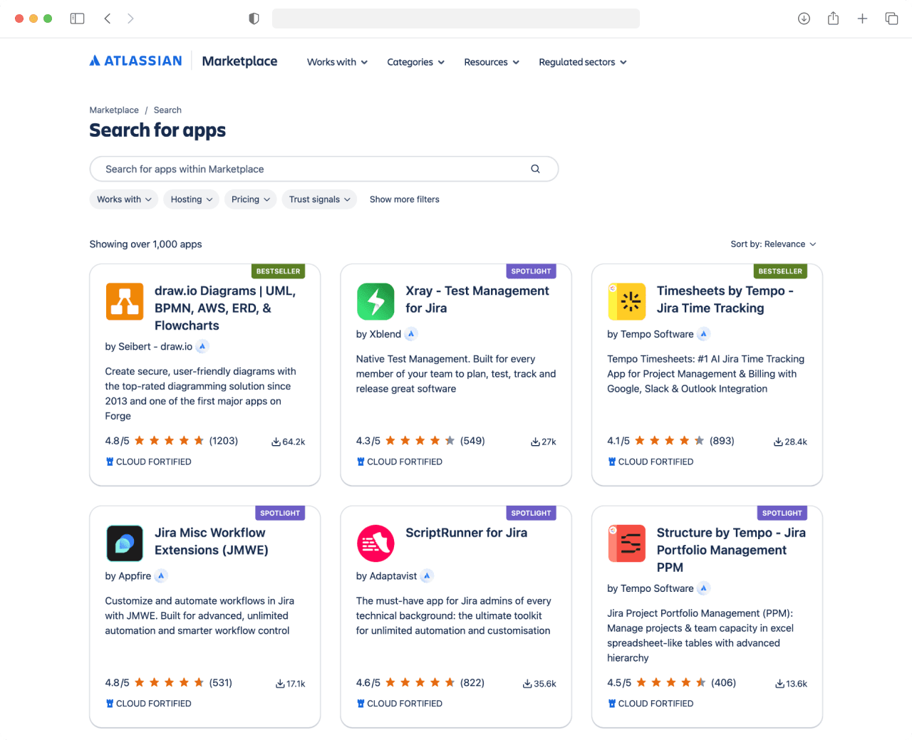 Atlassian Marketplace app listing screenshot
